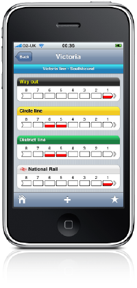 The Tube Changer iPhone app in all its glory