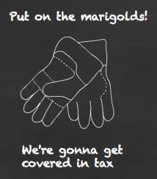 An image of some gloves to illustrate the messy business of tax on bonds