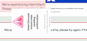 Collection of images of platform outage messages
