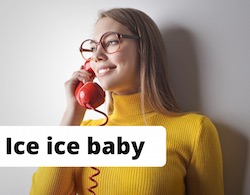 Photo of a cold call taking place